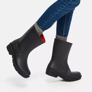 NEW FITFLOP Wonderwelly Short Boots all black for women 362tn